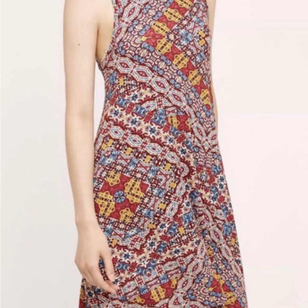 Maeve Anthropologie Lilt Swing Dress Lightweight Size Mock Neck Small